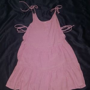 SZ MEDIUM ADJUSTABLE STRAP SUMMER DRESS PINK